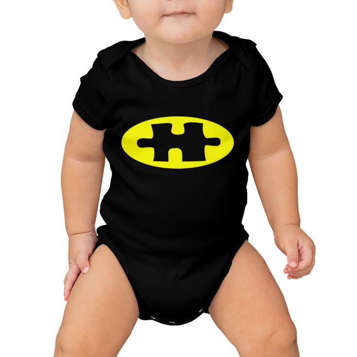 Autism Awareness Bat Puzzle Logo Tshirt Baby Onesie