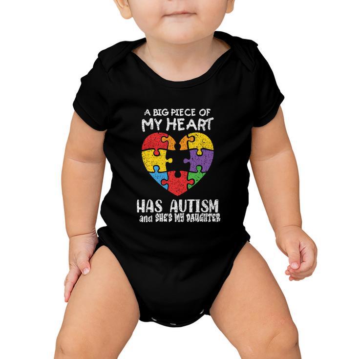 Autism Awareness Dad Mom Daughter Autistic Kids Awareness Baby Onesie