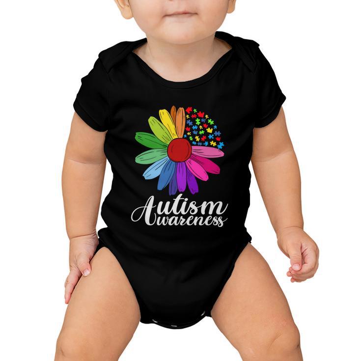 Autism Awareness Flower Autism Awareness Flower Autism Flower Puzzle Tshirt Baby Onesie