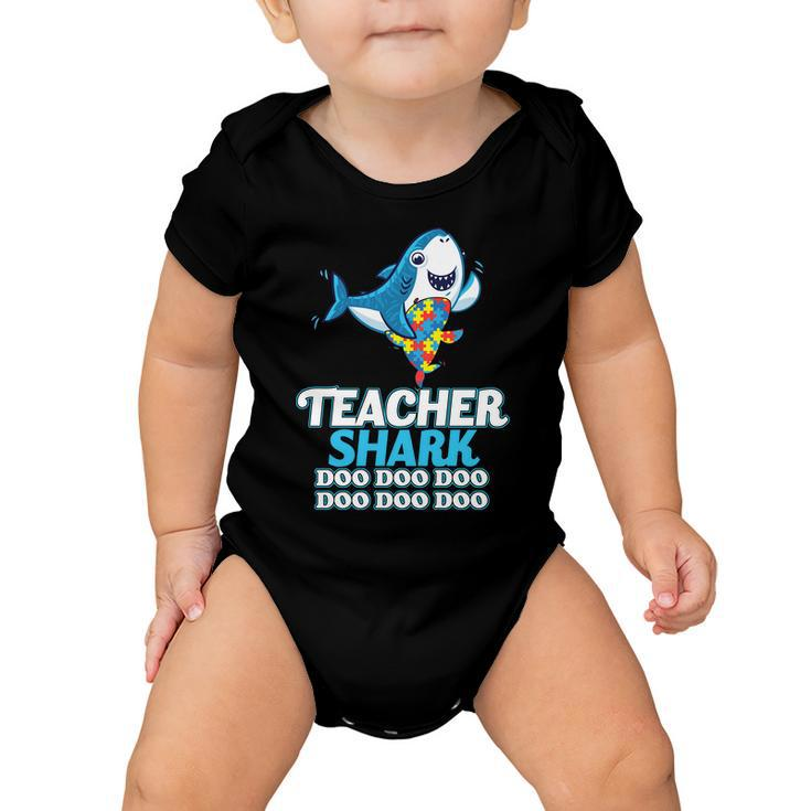 Autism Teacher Shark Baby Onesie