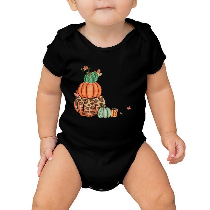 Autumn Leaves Pumpkins Please Thanksgiving Quote V2 Baby Onesie