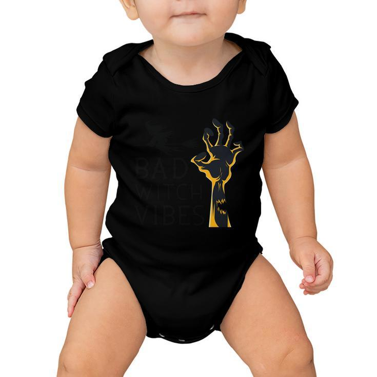Bad Witch Vibes Halloween Quote V3 Baby Onesie