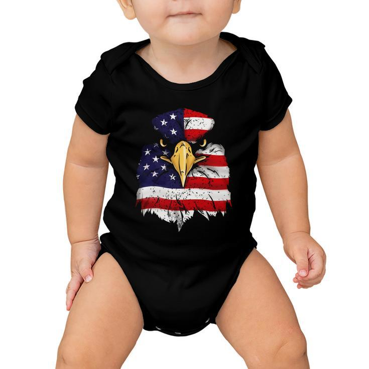 Bald Eagle 4Th Of July American Flag Patriotic Freedom Usa Gift Baby Onesie