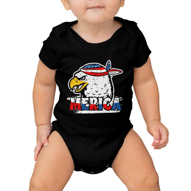 Bald Eagle Mullet American Flag Merica 4Th Of July Great Gift Baby Onesie