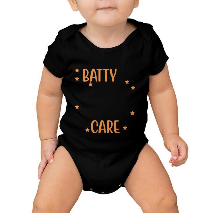 Batty Hair Dont Care Halloween Quote Baby Onesie