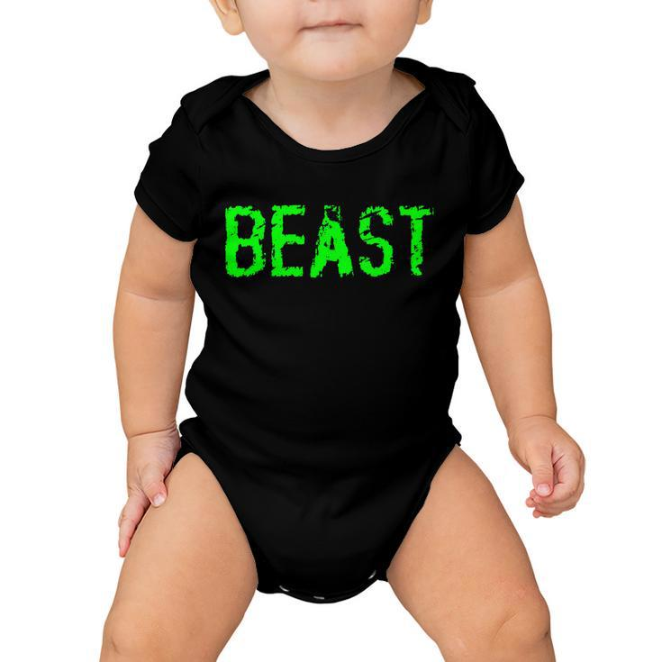 Beast Gym Workout Mode Fitness Logo Tshirt Baby Onesie
