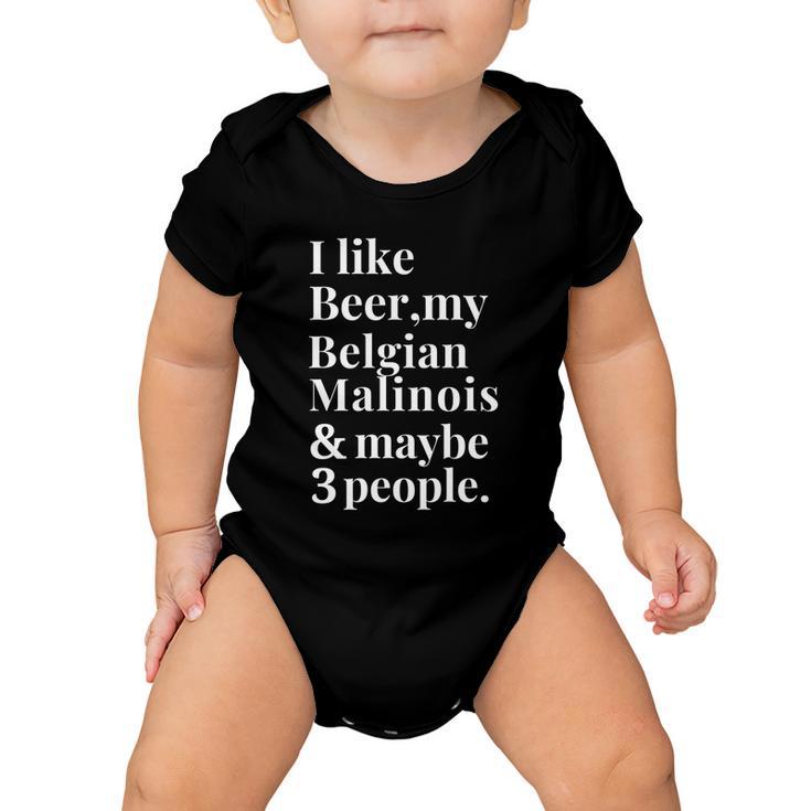 Belgian Malinois Funny Dog Owner Beer Lover Gift Women Men Meaningful Gift Baby Onesie