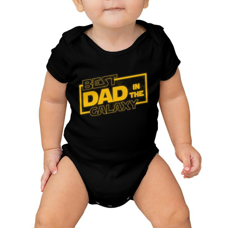 Best Dad In The Galaxy Movie Parody Logo Tshirt Baby Onesie