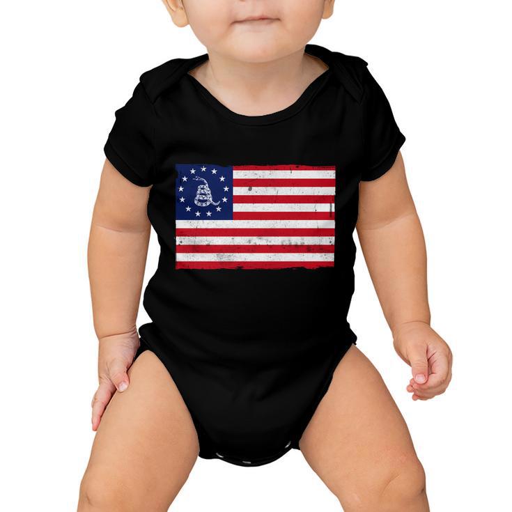 Betsy Ross Dont Tread On Me Flag Baby Onesie