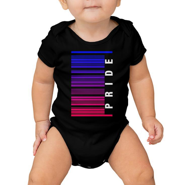Bi Pride Barcode Bisexual Baby Onesie