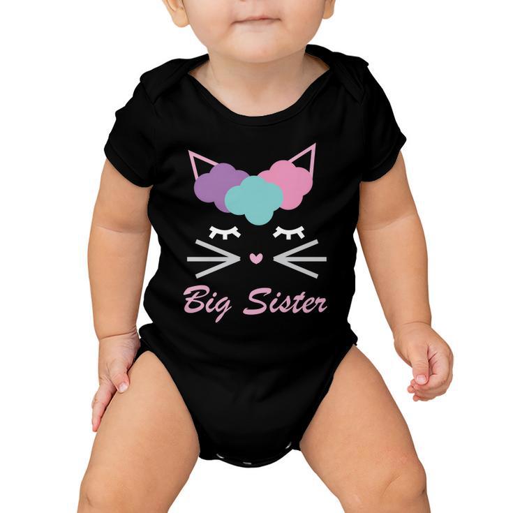 Big Sister Cute Cat Tshirt Baby Onesie