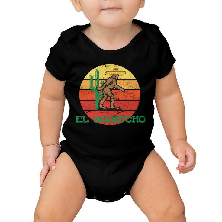 Bigfoot El Squatcho Mexican Sasquatch Tshirt Baby Onesie