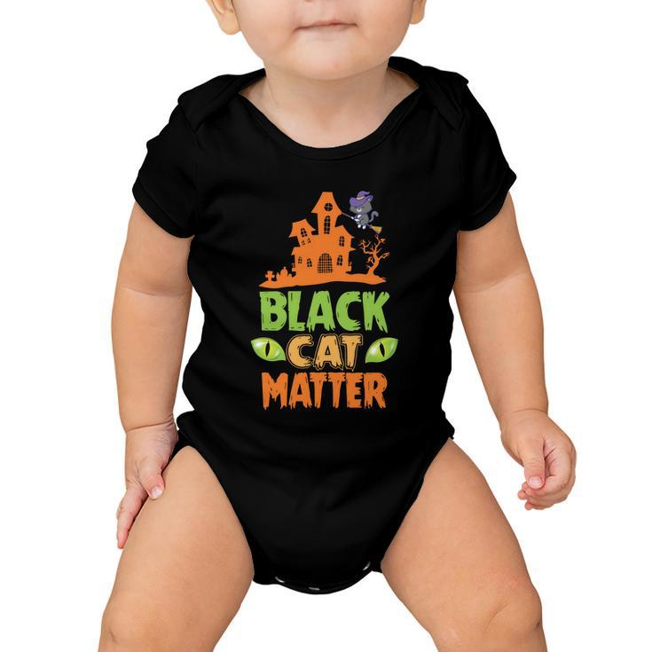 Black Cat Matter Halloween Quote Baby Onesie