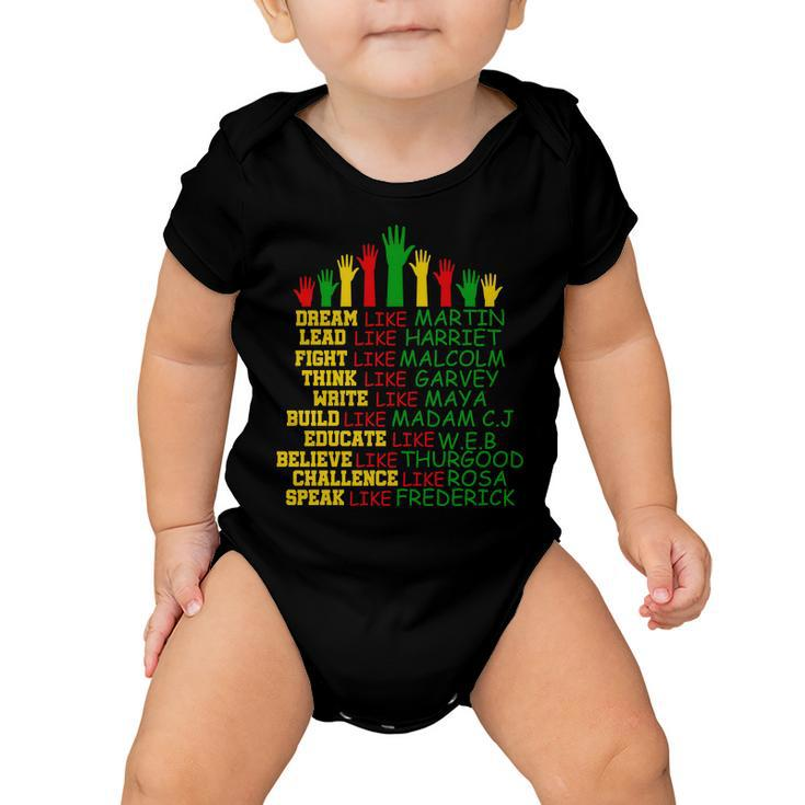 Black History Month Famous Figures Baby Onesie