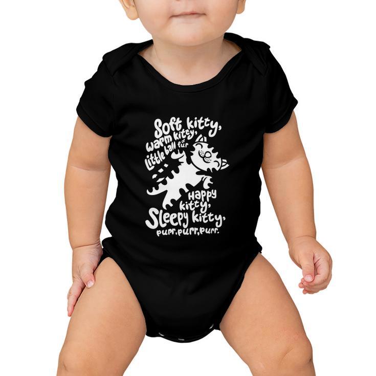 Black Soft Kitty Funny Baby Onesie