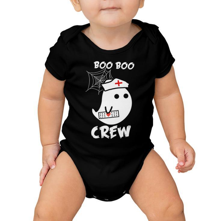 Boo Boo Crew Nurse Ghost Funny Halloween Baby Onesie