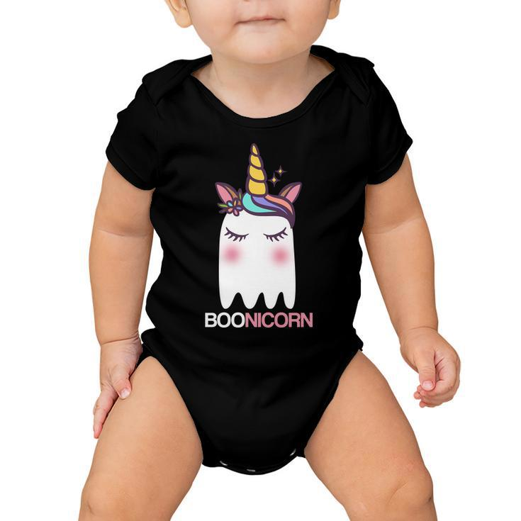 Boonicorn Halloween Unicorn Ghost Baby Onesie