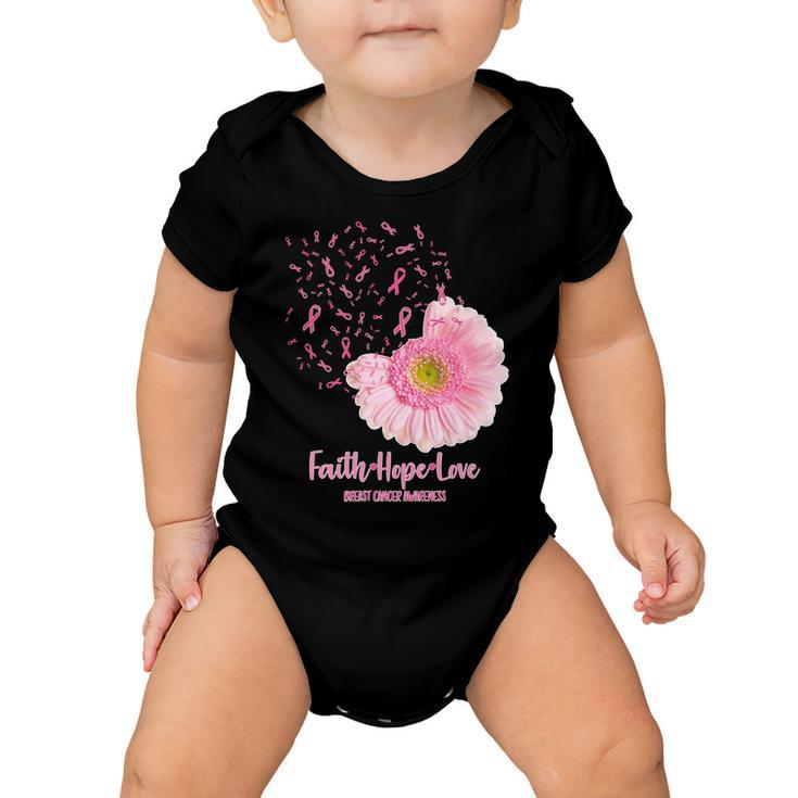 Breast Cancer Awareness Flowers Ribbons Baby Onesie