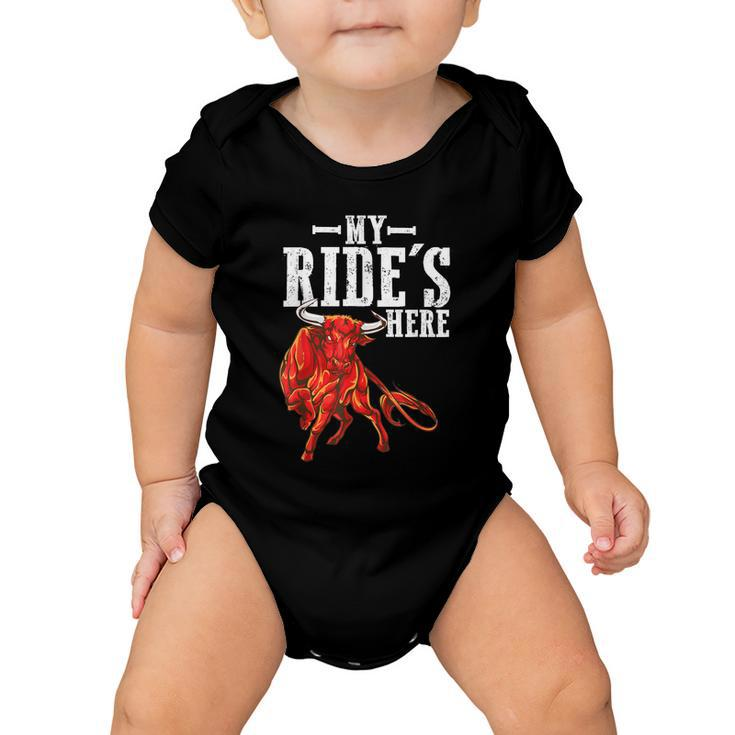Bull Riding Pbr Rodeo Bull Riders For Western Ranch Cowboys Baby Onesie
