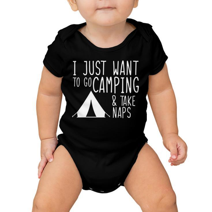 Camping And Napping Baby Onesie