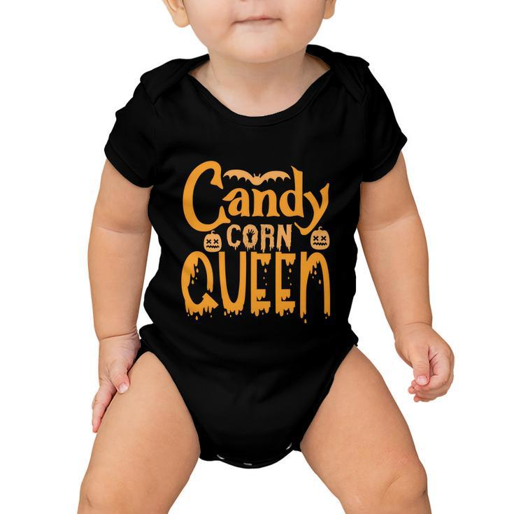 Candy Corn Queen Halloween Quote Baby Onesie