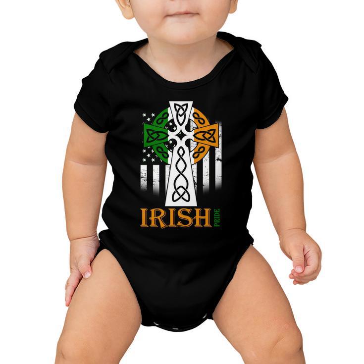 Celtic Cross Irish American Pride Baby Onesie