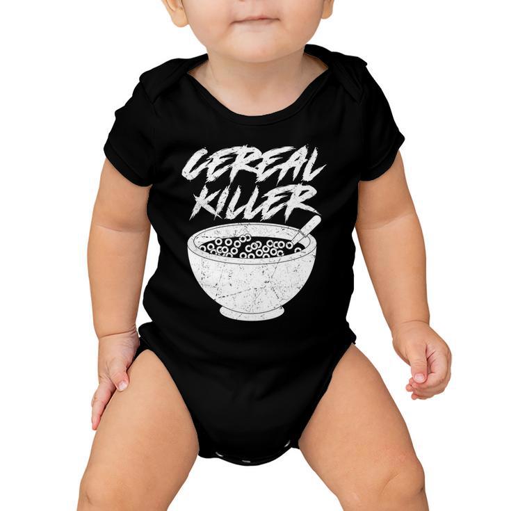 Cereal Killer Funny Halloween Distressed Tshirt Baby Onesie