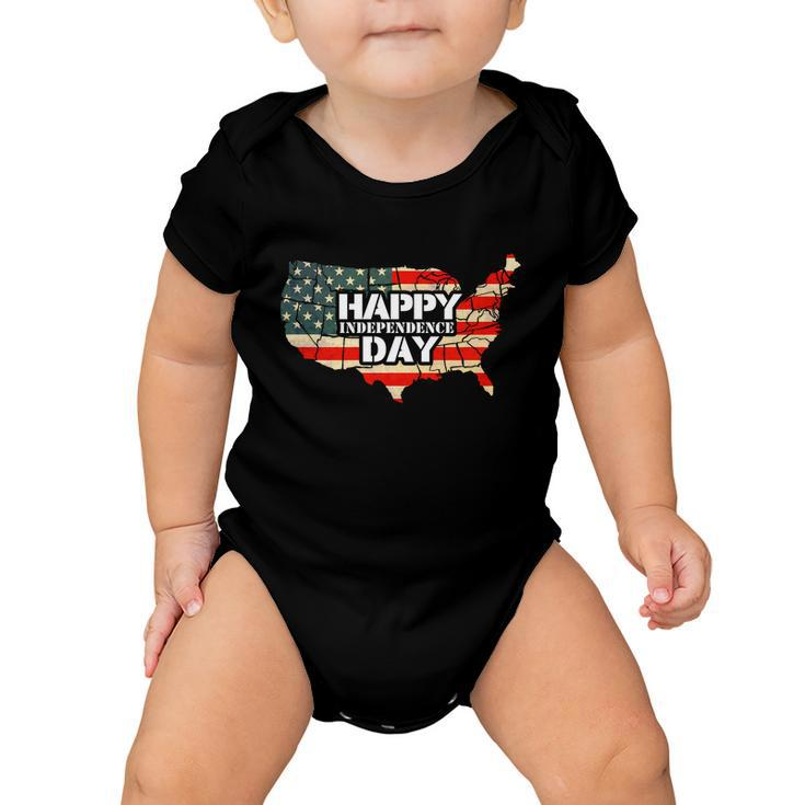 Cheerful Happy Independence Day Artwork Gift Happy 4Th Of July Gift Baby Onesie