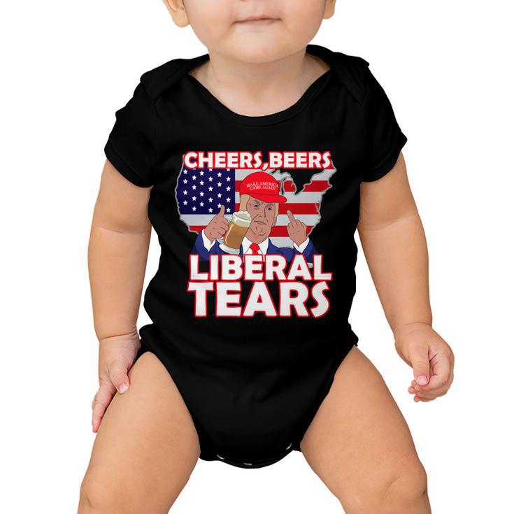 Cheers Beers Liberal Tears Pro Trump Baby Onesie