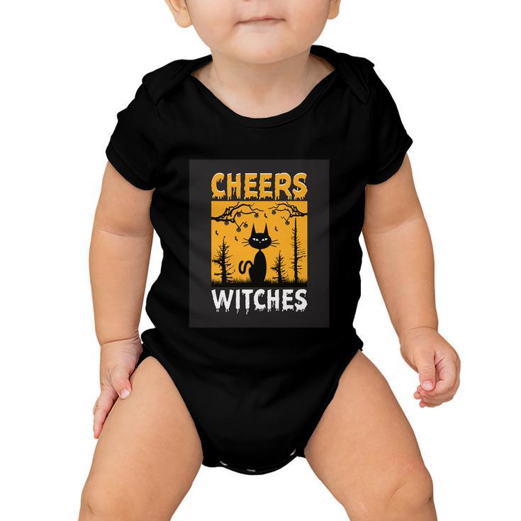 Cheers Witches Cats Halloween Quote Baby Onesie