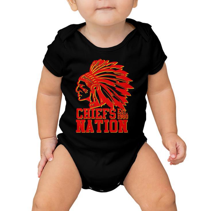 Chiefs Nations Est  Baby Onesie