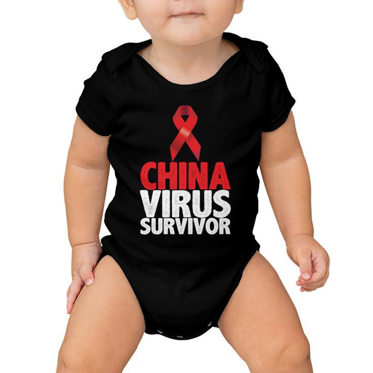 China Virus Survivor Tshirt Baby Onesie
