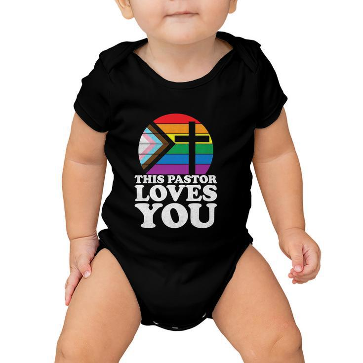 Christian Ally Inclusive Pride Clergy This Pastor Loves You Baby Onesie