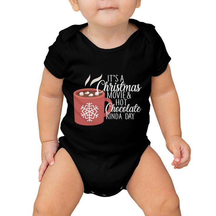 Christmas  Movie And Hot Chocolate Baby Onesie