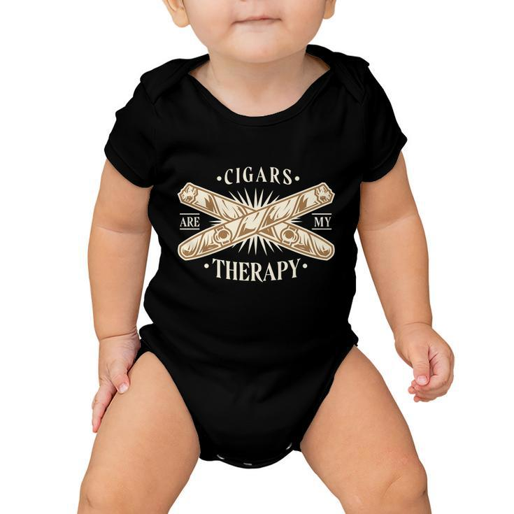 Cigars Are My Therapy Tshirt Baby Onesie