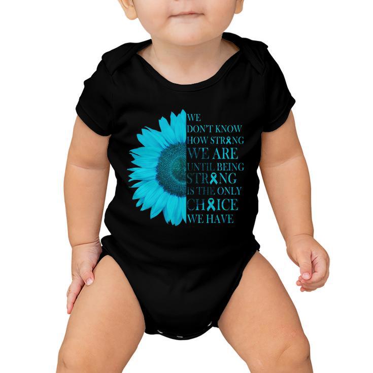 Colon Cancer Awareness Sunflower Tshirt Baby Onesie