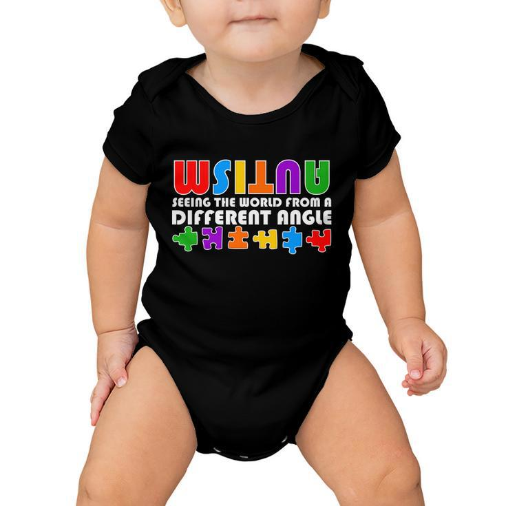 Colorful - Autism Awareness - Seeing The World From A Different Angle Tshirt Baby Onesie