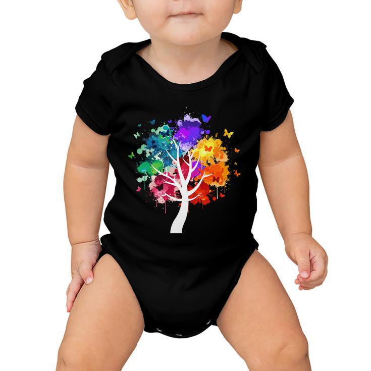 Colorful Tree Of Life Tshirt Baby Onesie