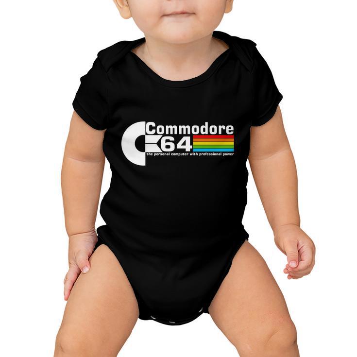 Commodore 64 Retro Computer Tshirt Baby Onesie