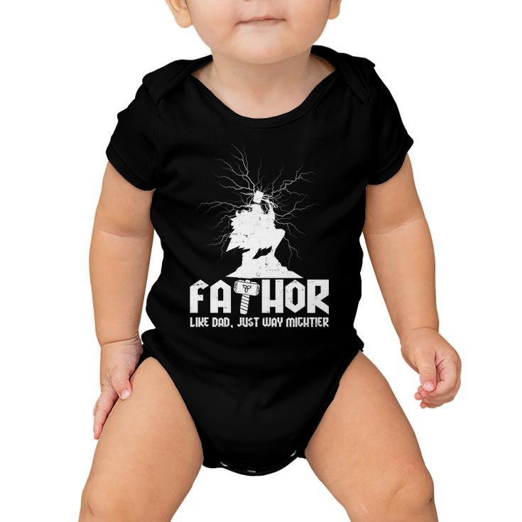 Cool Fathers Day Mighty Fathor Baby Onesie