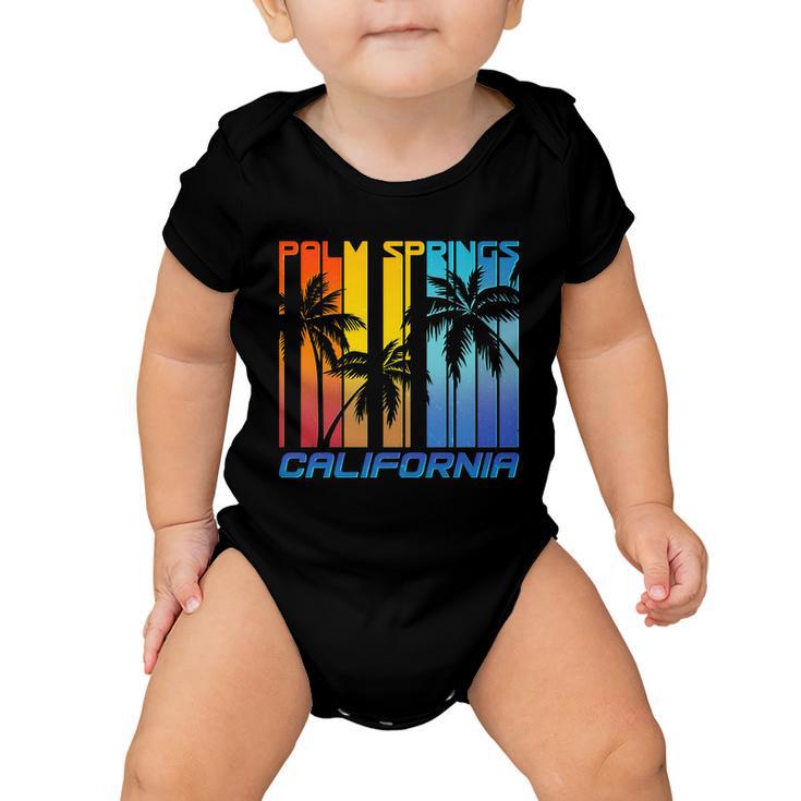 Cool Retro Palm Springs California Baby Onesie