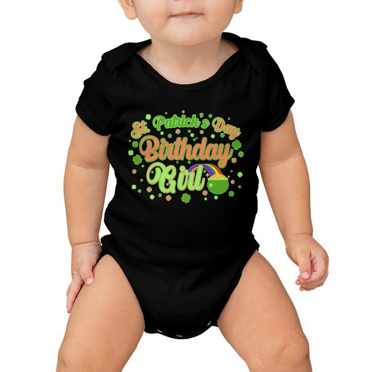 Cute St Patricks Day Birthday Girl Baby Onesie