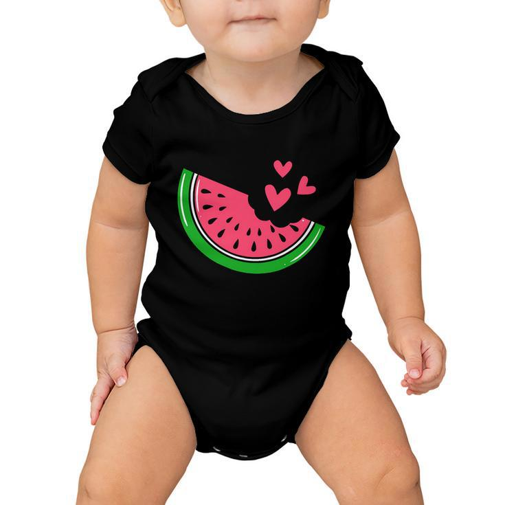 Dabbing Watermelon Kawaii Dab Summer Fruit Melon Lover Baby Onesie