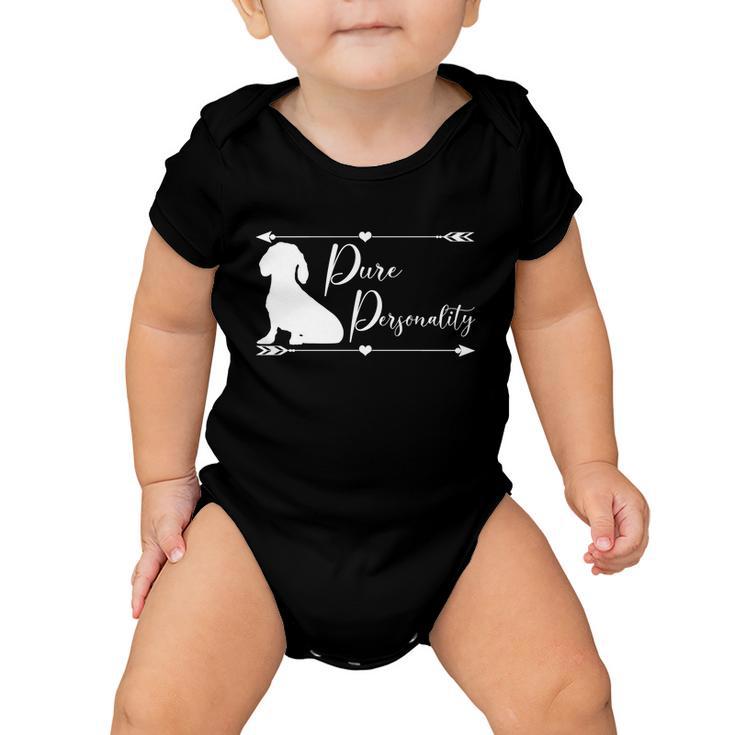 Dachshund Wiener Personality Doxie Mom Dog Lover Gift V2 Baby Onesie