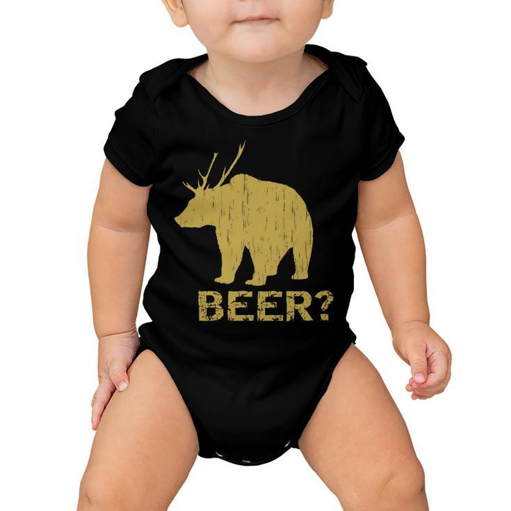 Deer Bear Beer Moose Elk Hunting Funny Tshirt Baby Onesie