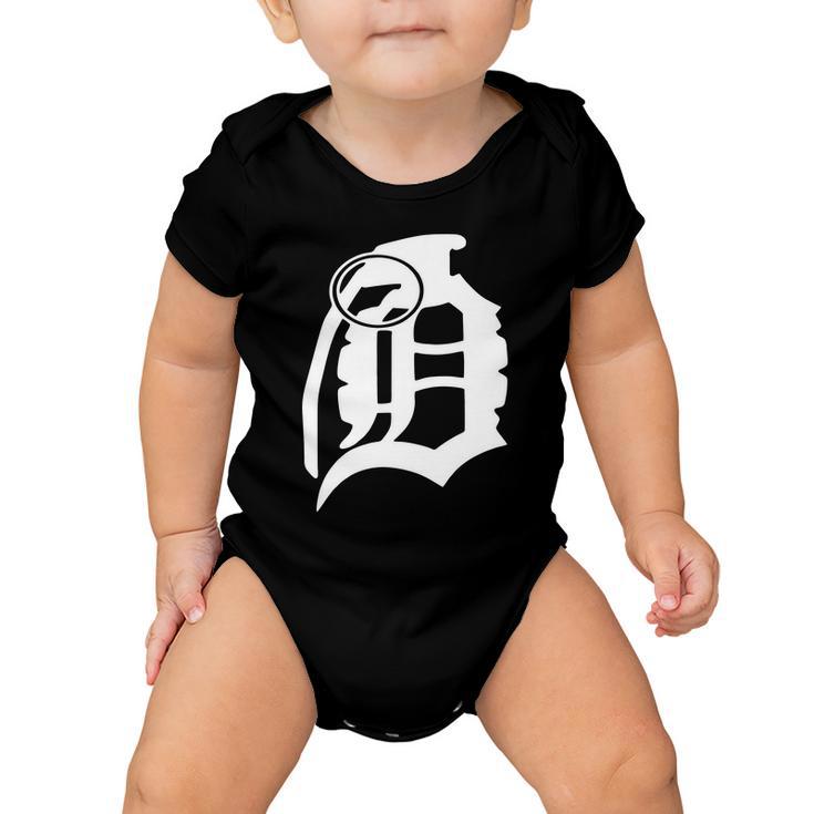 Detroit English D Grenade Michigan Logo Tshirt Baby Onesie