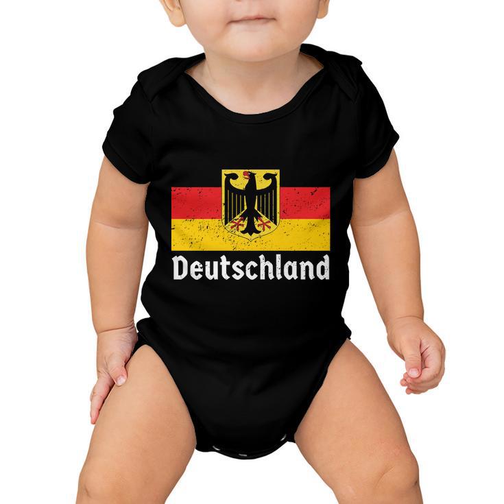 Distress German Deutschland Flag Baby Onesie