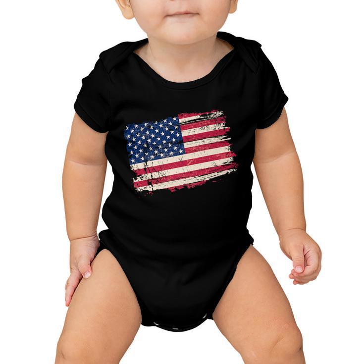 Distressed American Us Flag Baby Onesie