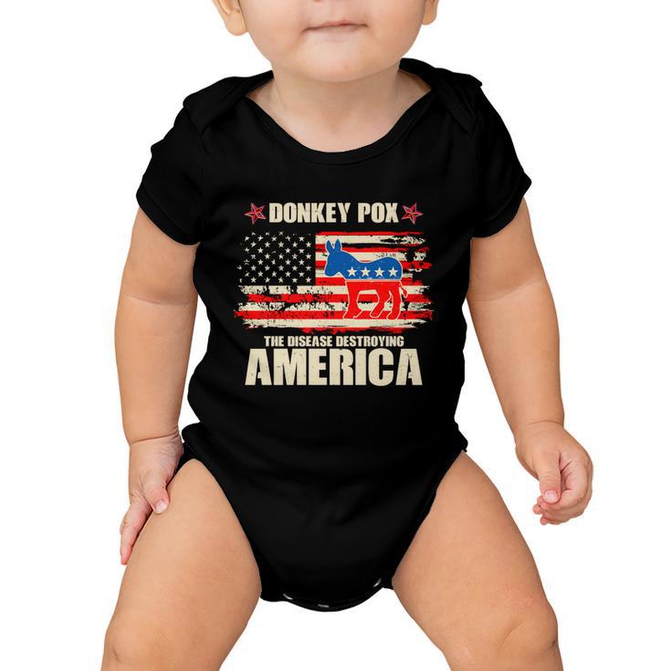 Distressed Donkey Pox The Disease Destroying America Baby Onesie