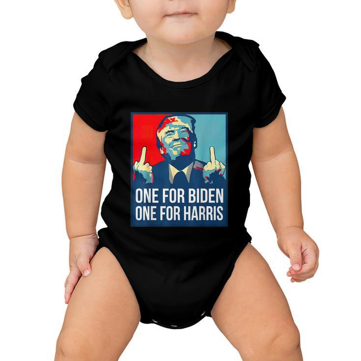 Donald Trump Middle Finger Biden Harris America Republican Baby Onesie